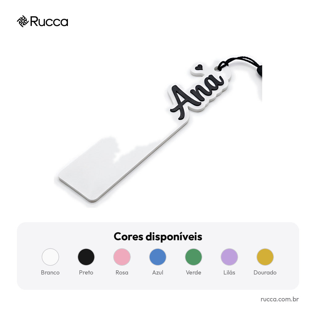 Marcador de página personalizado com nome — Rucca 3D