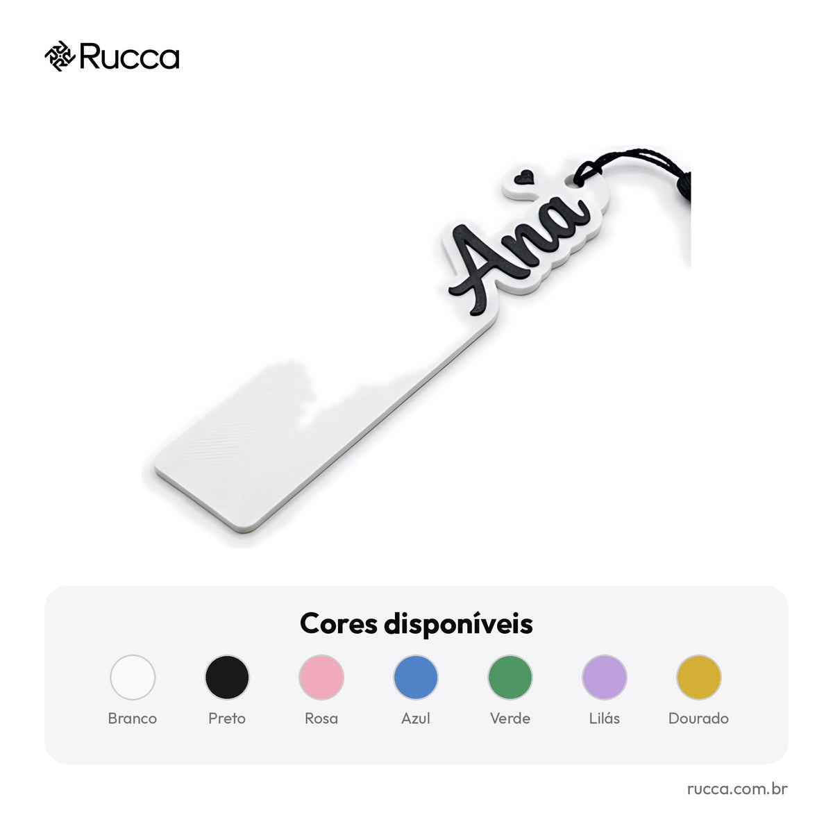 Marcador de página personalizado com nome — Rucca 3D