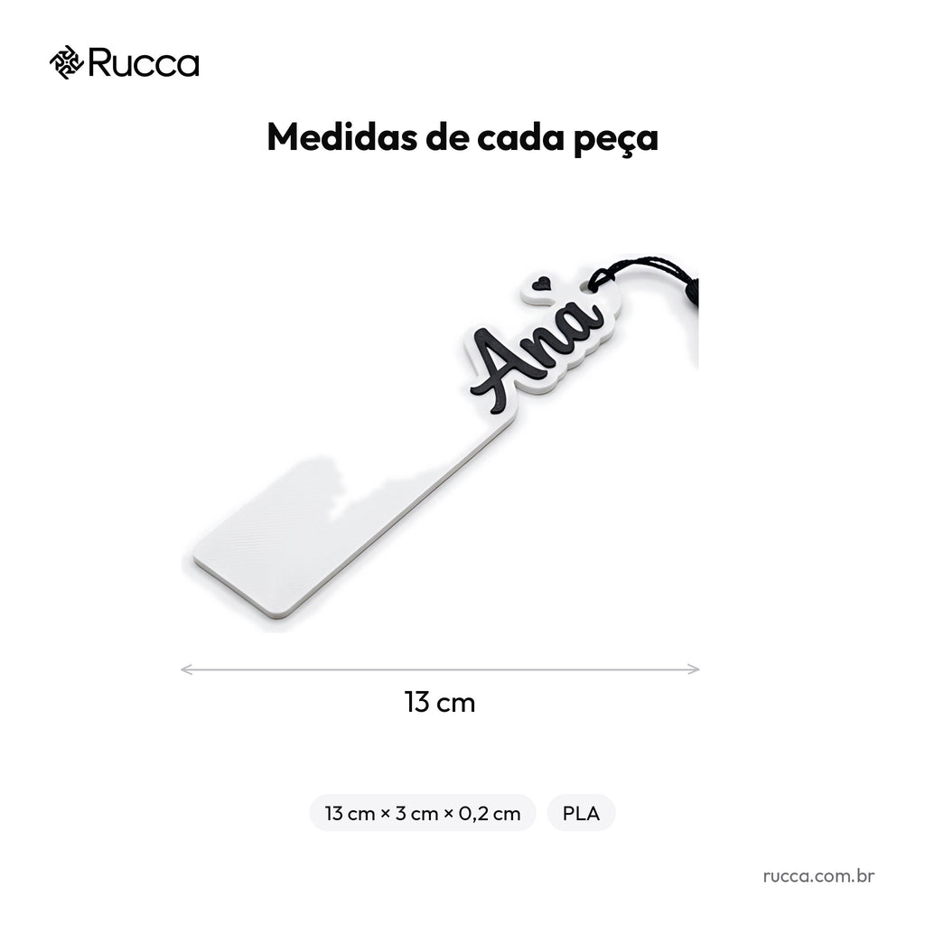 Marcador de página personalizado com nome — Rucca 3D