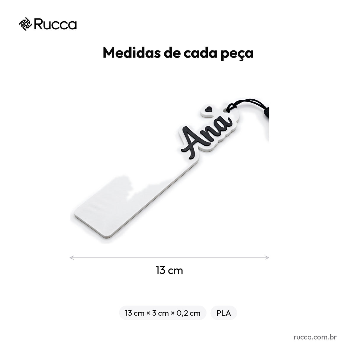 Marcador de página personalizado com nome — Rucca 3D