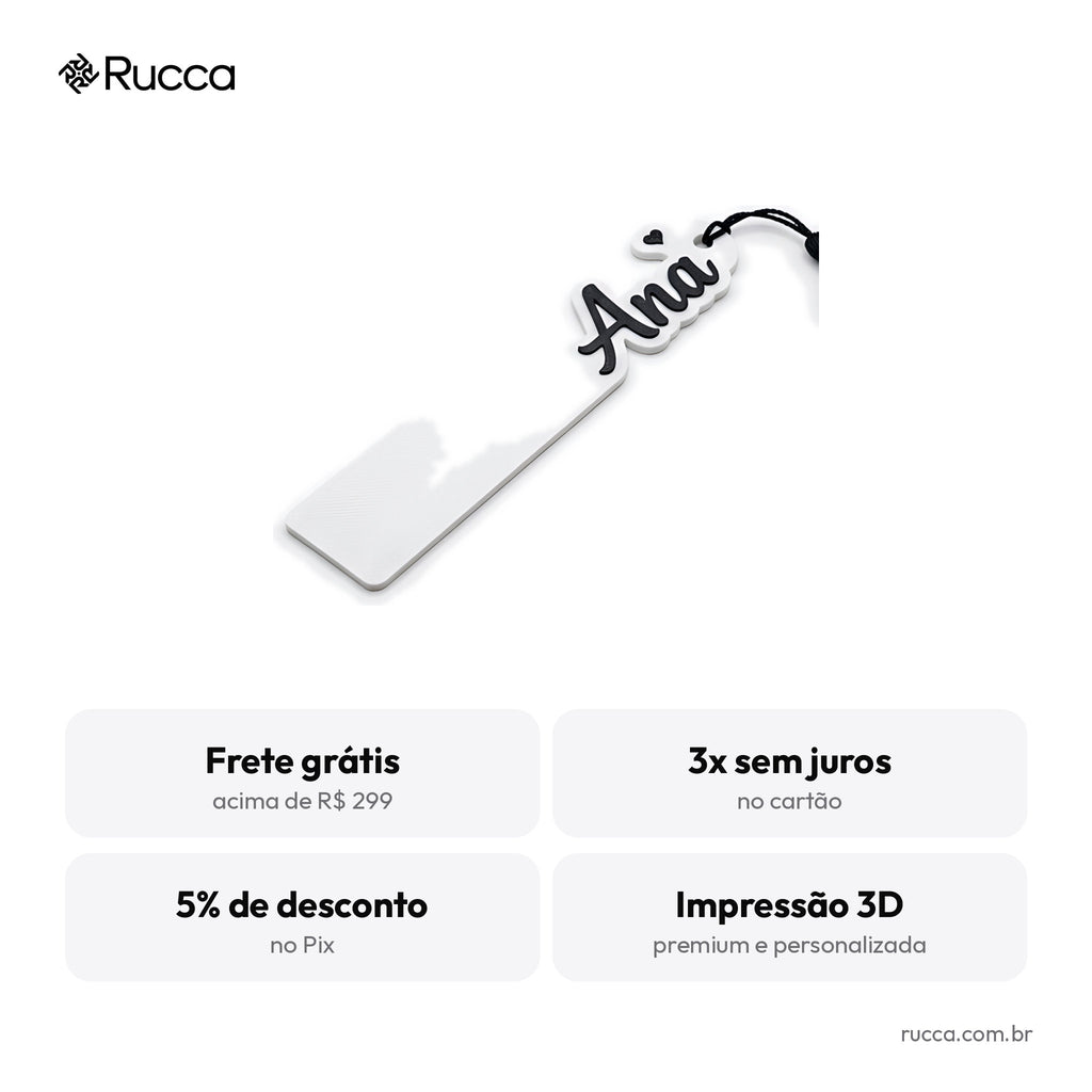 Marcador de página personalizado com nome — Rucca 3D