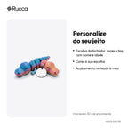 Mini bichinho articulado com tag de nome — Rucca 3D