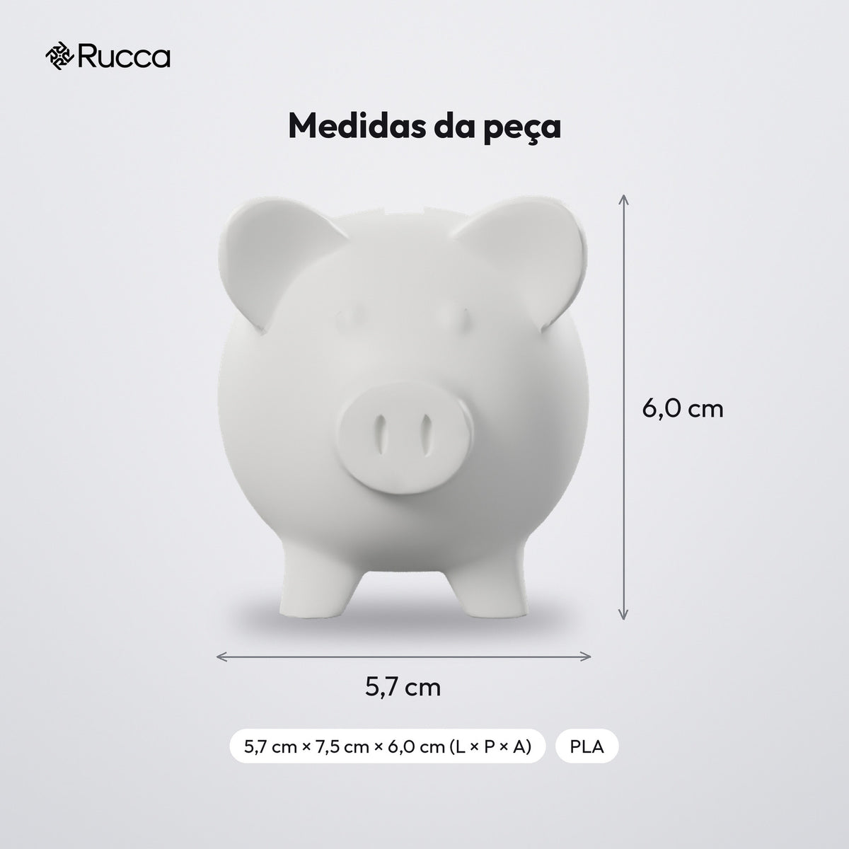 Mini Cofrinho Porquinho Decorativo: medidas