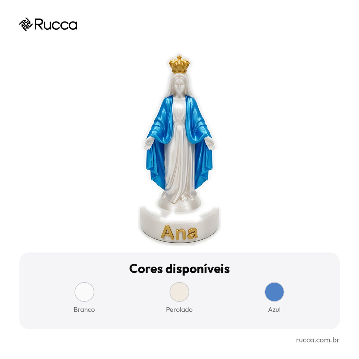 Mini imagem religiosa 3D com base personalizada — Rucca 3D