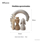 Noivos Estilizados sob Arco com Nomes — Rucca 3D