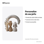 Noivos Estilizados sob Arco com Nomes — Rucca 3D