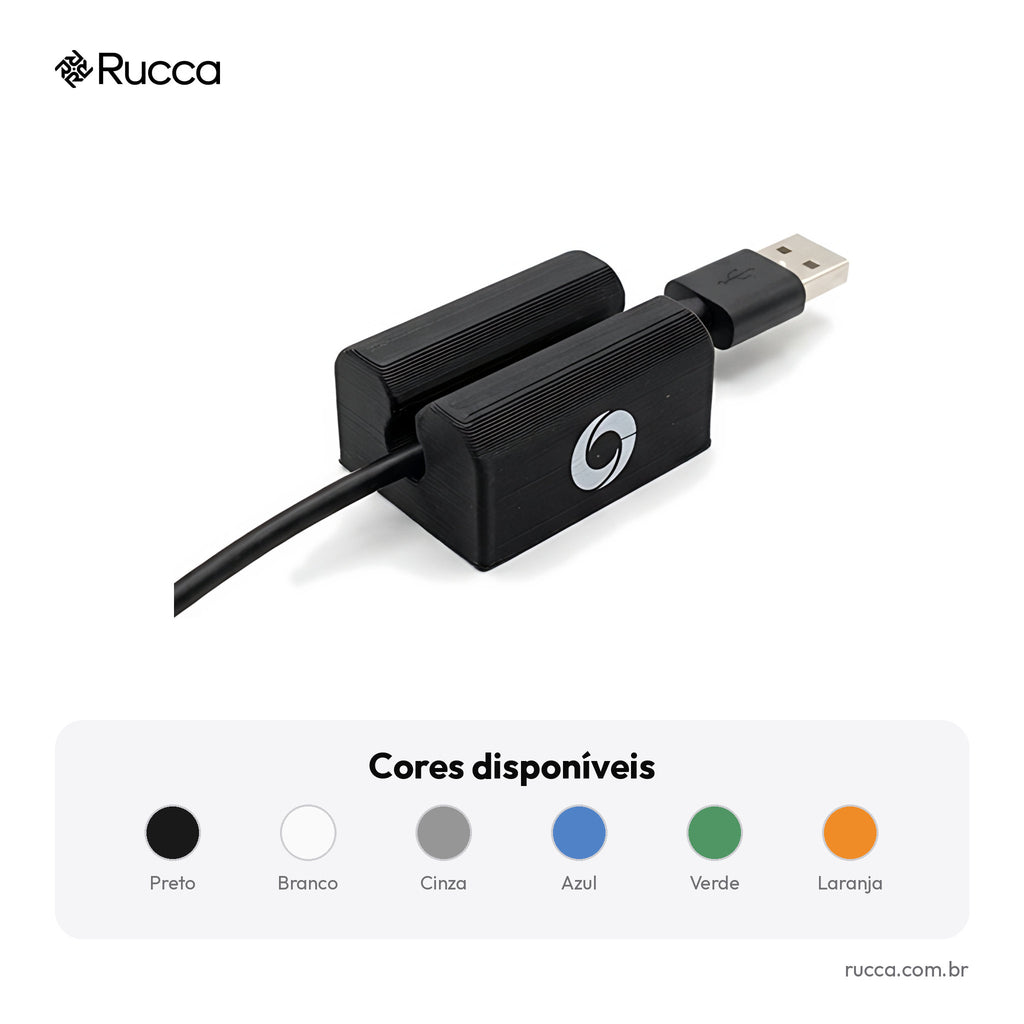 Organizador de Cabos com Logo — Rucca 3D
