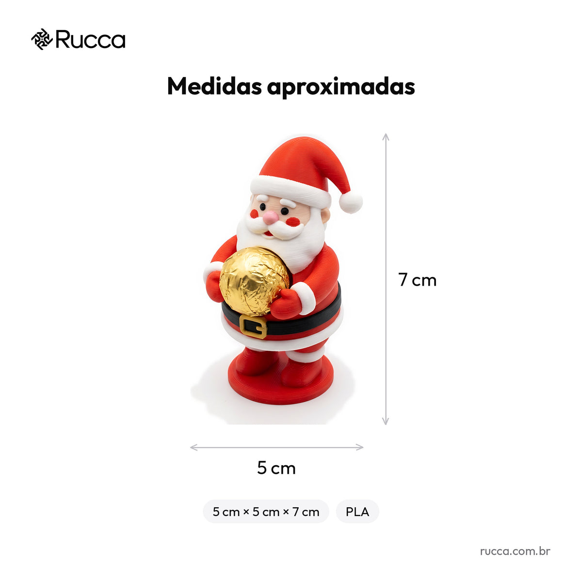 Papai Noel Porta-Bombom — Rucca 3D
