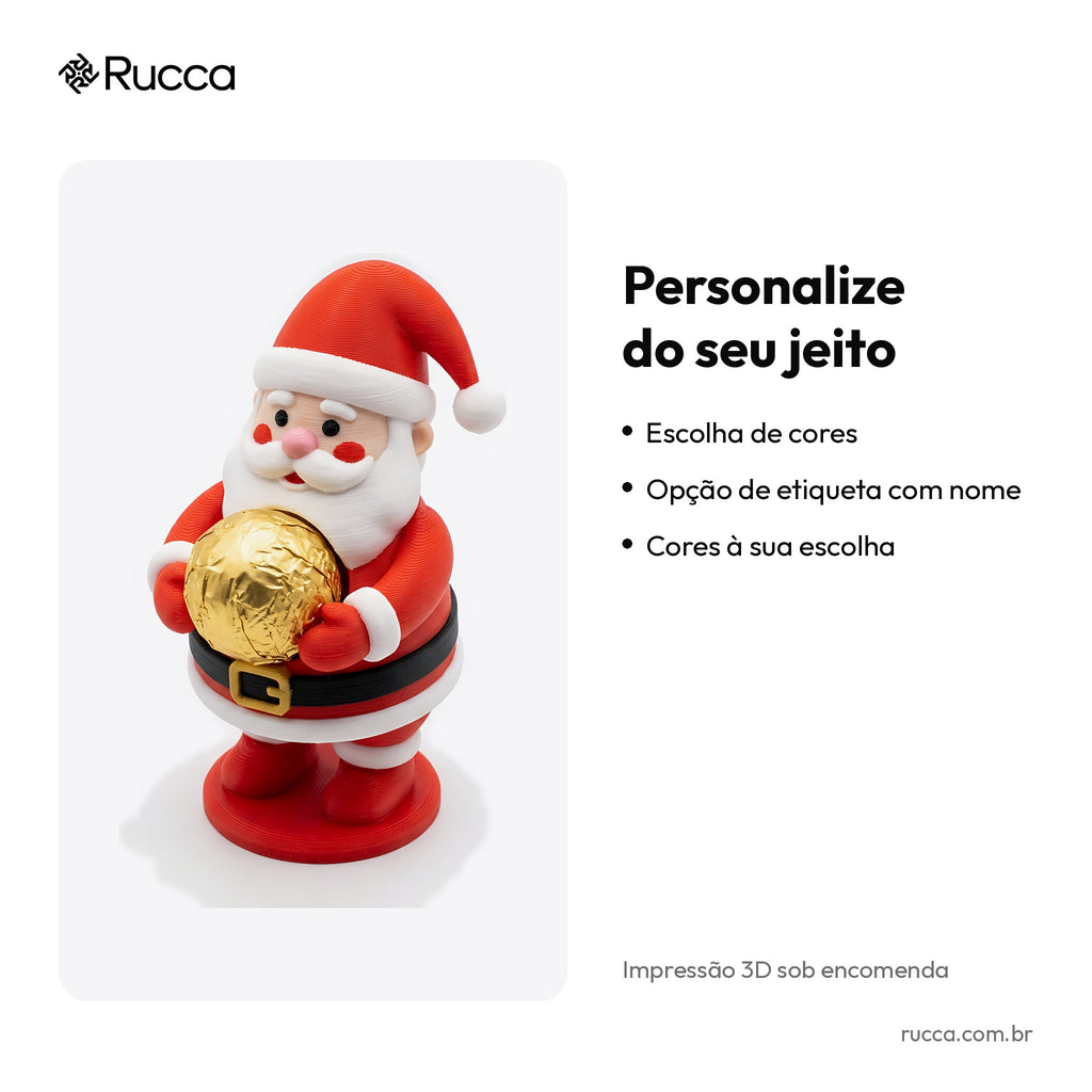 Papai Noel Porta-Bombom — Rucca 3D