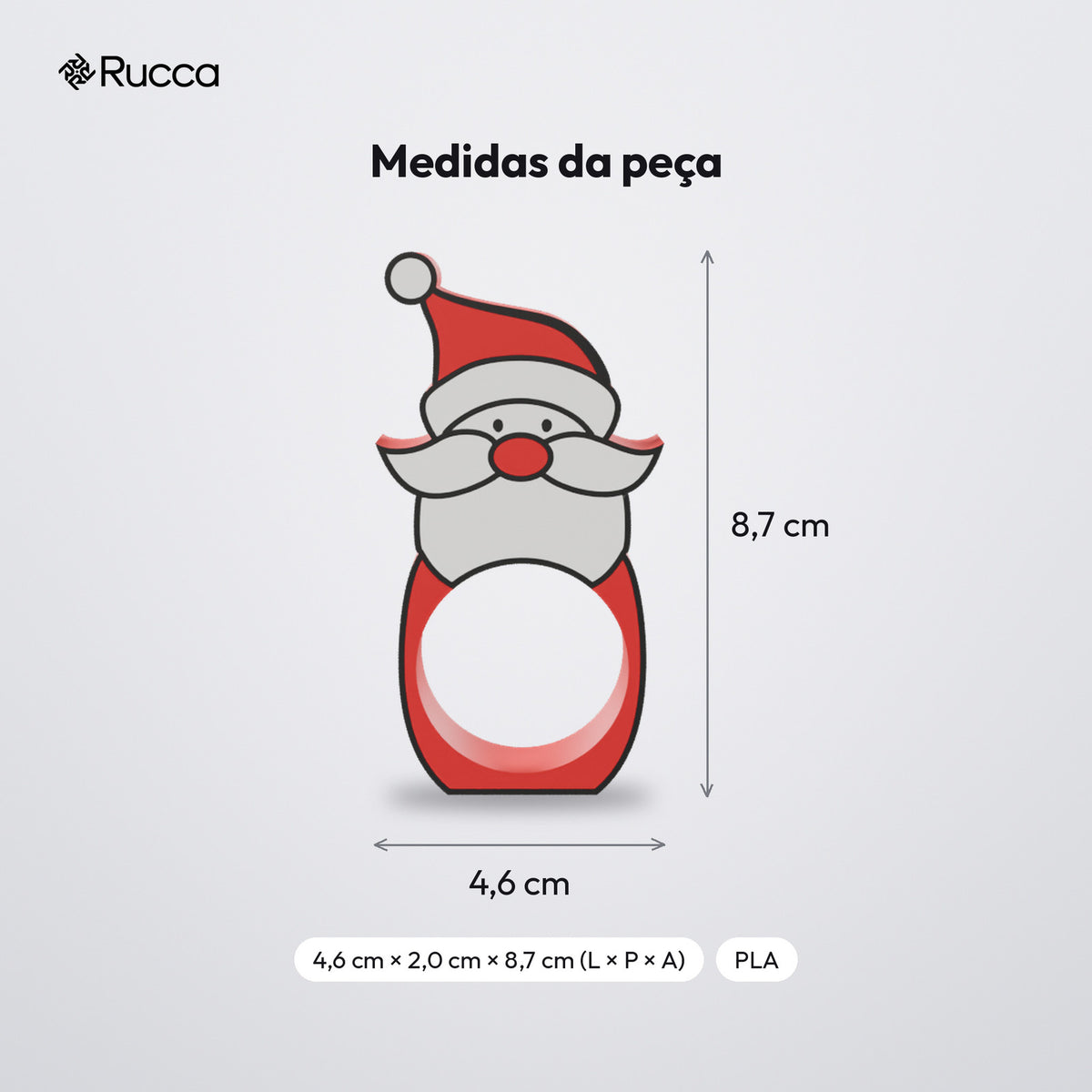 Papai Noel Porta-Bombom: medidas
