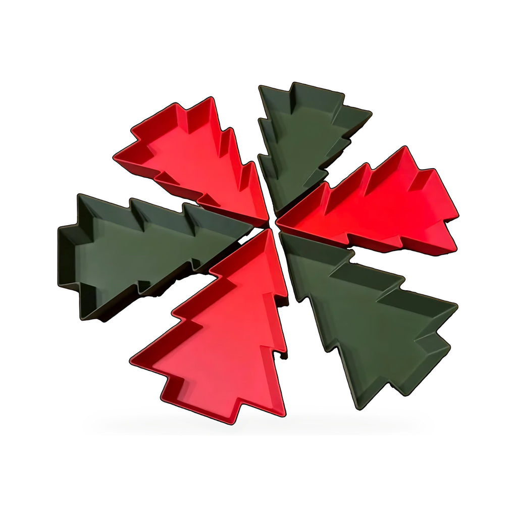 Petisqueira Modular Estrela de Natal (6 Bandejas Árvore) — Rucca 3D