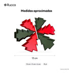 Petisqueira Modular Estrela de Natal (6 Bandejas Árvore) — Rucca 3D