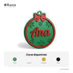Pingente de Natal com Nome (Estrela ou Pinheiro) — Rucca 3D