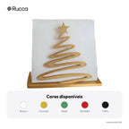 Placa de Natal Árvore Dourada em Espiral — Rucca 3D