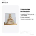 Placa de Natal Árvore Dourada em Espiral — Rucca 3D
