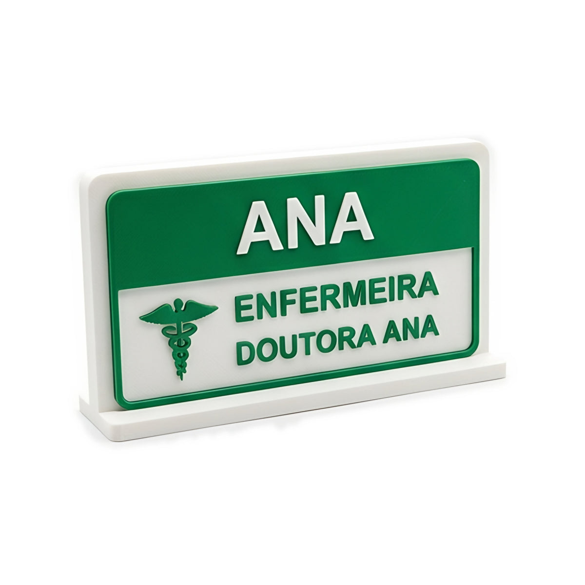 Placa de Profissão Personalizada com Nome — Rucca 3D