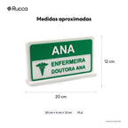 Placa de Profissão Personalizada com Nome — Rucca 3D