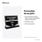 Placa de Reconhecimento Funcionário do Mês com Logo — Rucca 3D