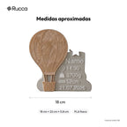 Plaquinha de Nascimento Balão de Ar Quente — Rucca 3D