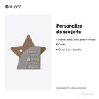 Plaquinha de Nascimento Estrela — Rucca 3D