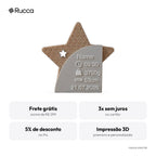Plaquinha de Nascimento Estrela — Rucca 3D