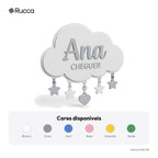 Plaquinha de nascimento Nuvem — Rucca 3D