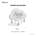 Plaquinha de nascimento Nuvem — Rucca 3D