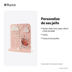 Plaquinha de Nascimento Rosa com Foto — Rucca 3D