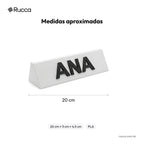 Plaquinha de nome de mesa — Rucca 3D