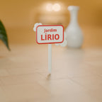 Plaquinha de Vaso com Nome da Planta decorando o ambiente