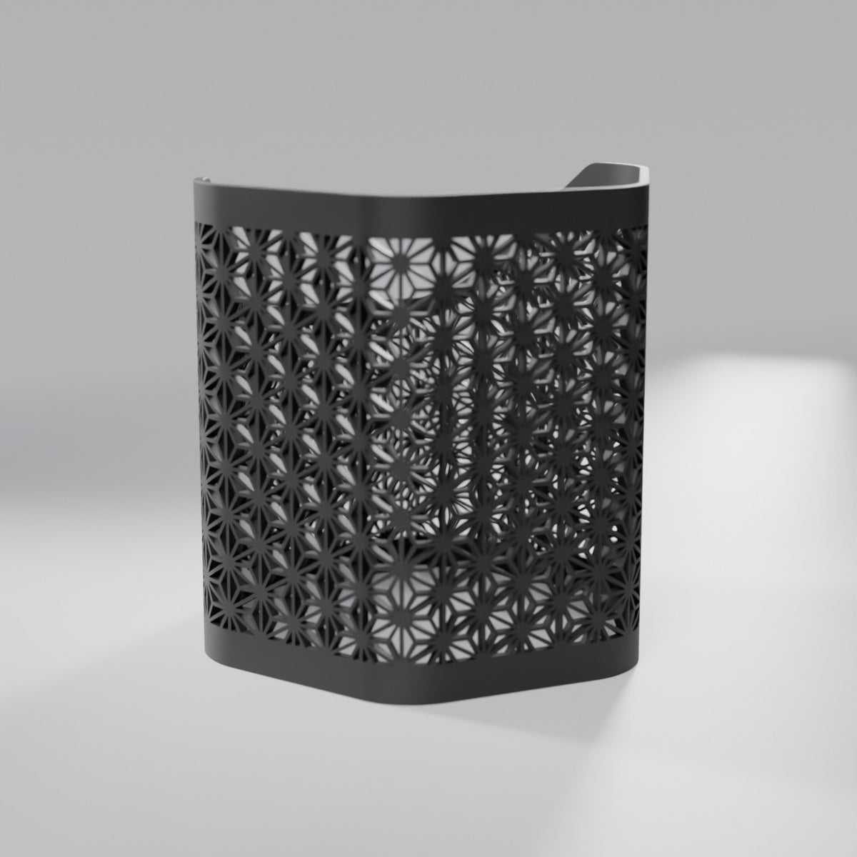 Porta-Canetas Asanoha Estilo Kumiko, Preto