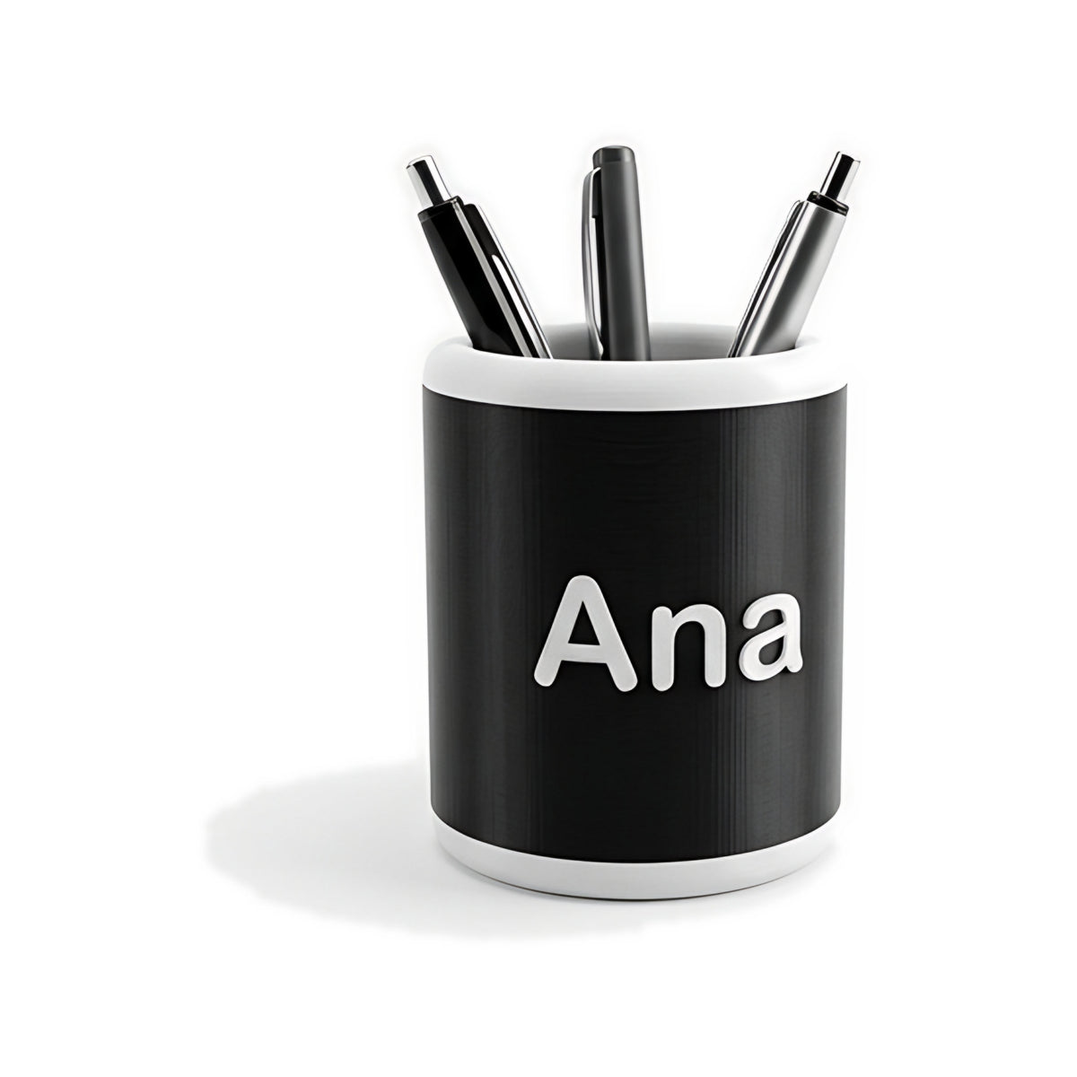 Porta-Canetas de Mesa com Logo — Rucca 3D