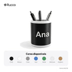 Porta-Canetas de Mesa com Logo — Rucca 3D