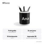 Porta-Canetas de Mesa com Logo — Rucca 3D