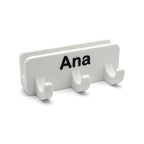 Porta-coleira e guia de parede com nome — Rucca 3D