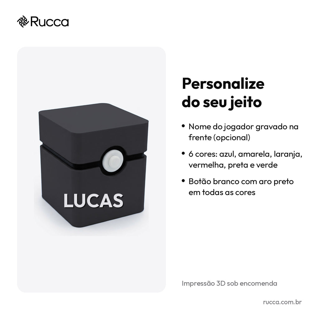 Porta-deck com nome do jogador