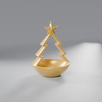 Porta-Doces Árvore de Natal com Estrela 20 cm, Dourado