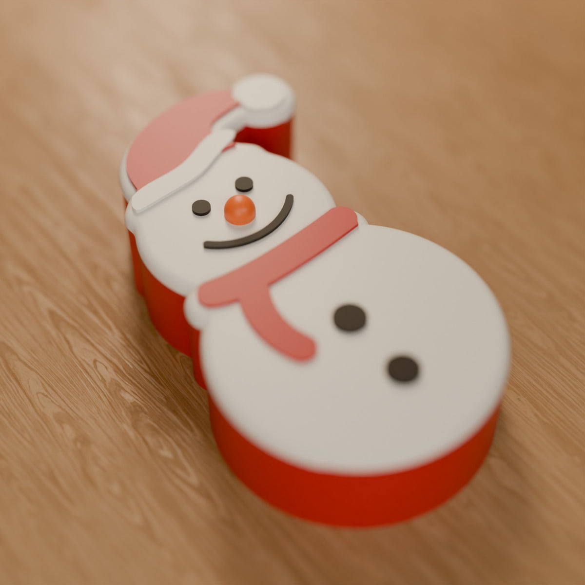 Porta-Doces Boneco de Neve com Tampa, detalhe