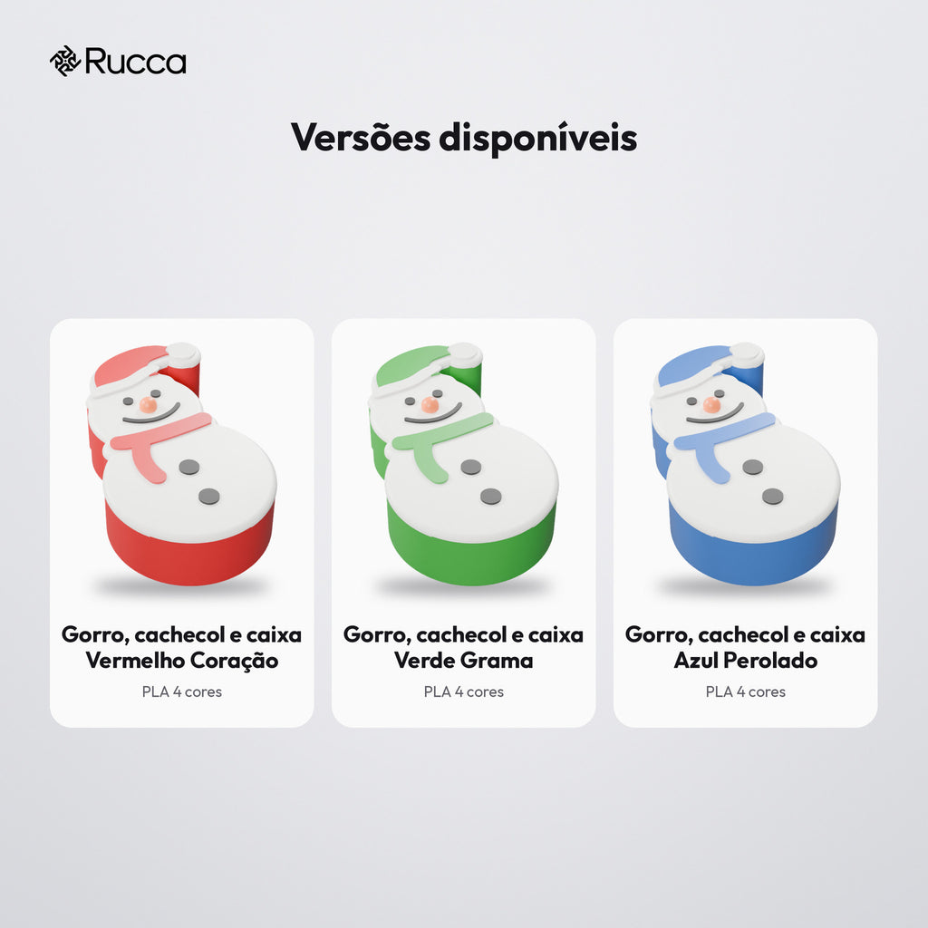Porta-Doces Boneco de Neve com Tampa: versões disponíveis