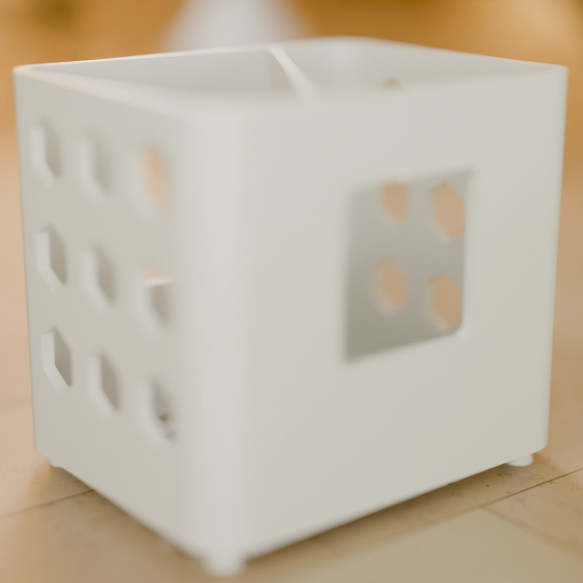 Porta-Escovas de Dente com Divisória e Pezinhos, detalhe
