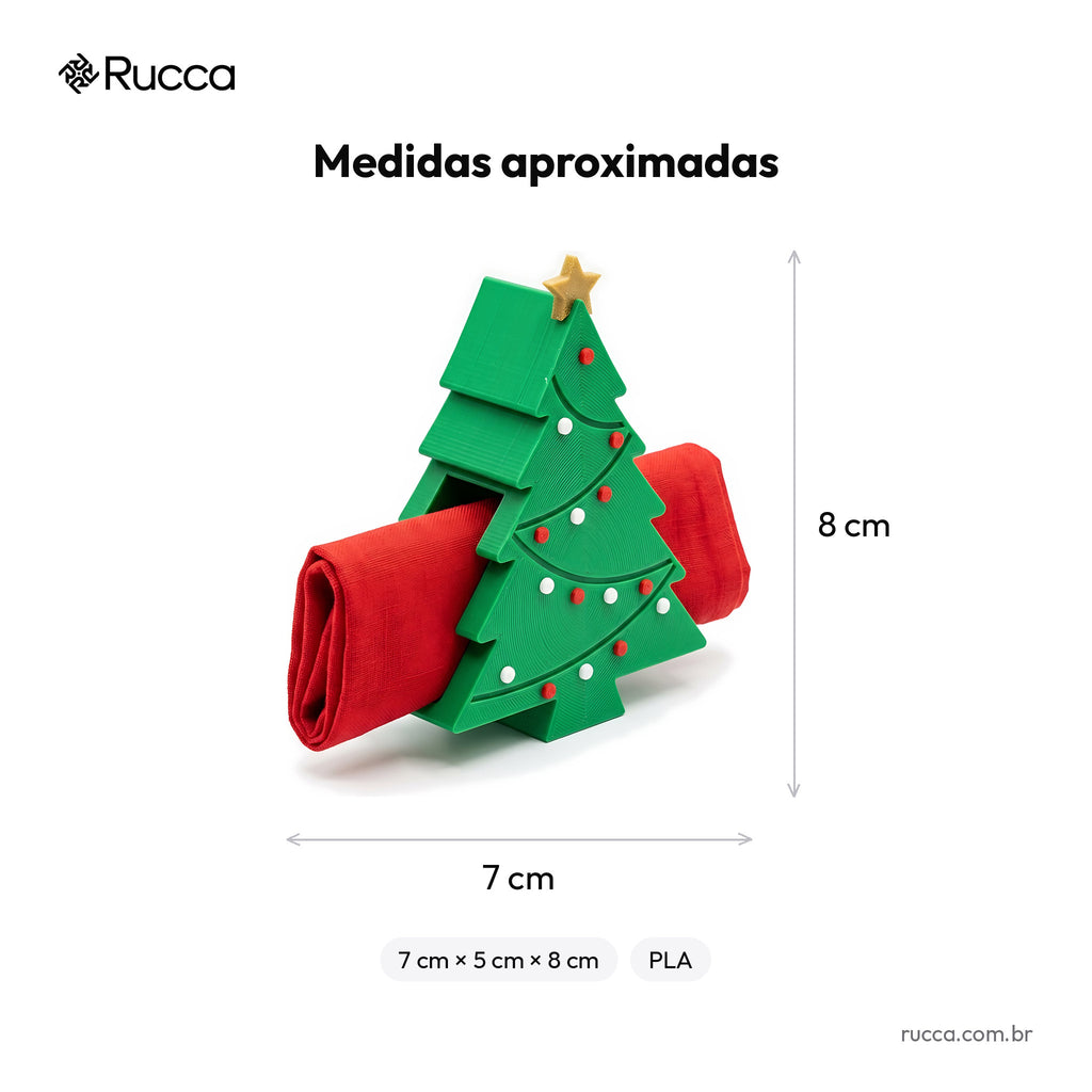 Porta-Guardanapo Árvore de Natal — Rucca 3D
