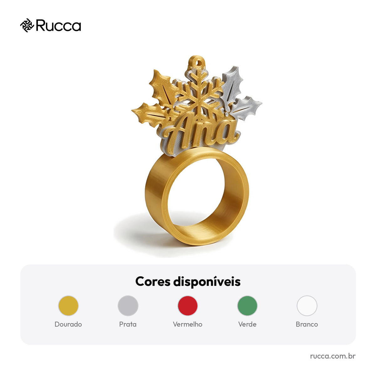 Porta-Guardanapo Natalino (Kit 6) — Rucca 3D