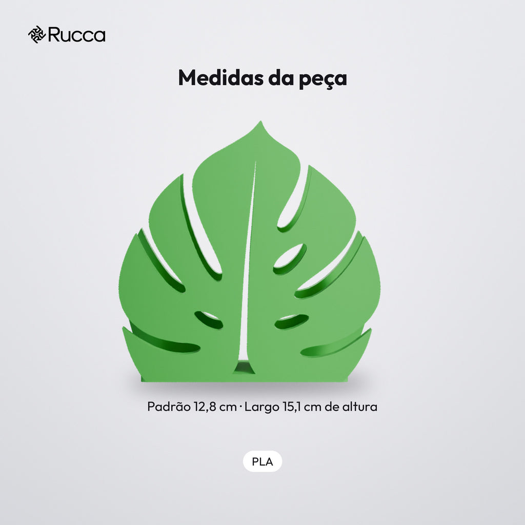 Porta-Guardanapos Folha de Costela-de-Adão: medidas