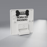 Porta-Guia e Coleira de Parede com Nome do Pet