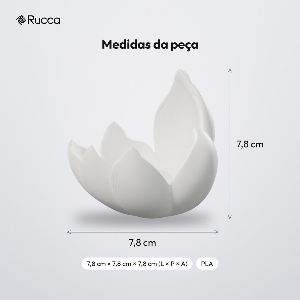 Porta-Incenso Flor de Lótus da Serenidade: medidas