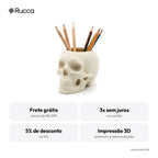 Porta-Lápis Caveira — Rucca 3D