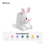 Porta-lápis infantil de bichinho com nome — Rucca 3D