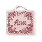 Porta-maternidade Jardim Floral com nome — Rucca 3D