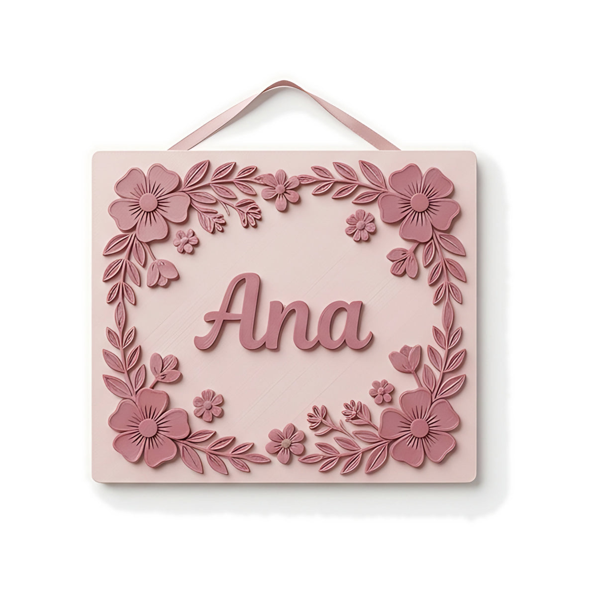 Porta-maternidade Jardim Floral com nome — Rucca 3D