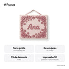 Porta-maternidade Jardim Floral com nome — Rucca 3D